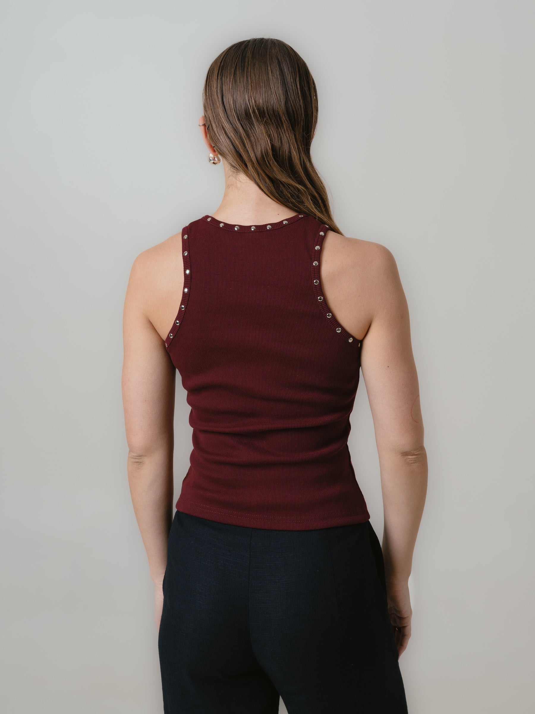 Paige Tank Top-Maroon 4