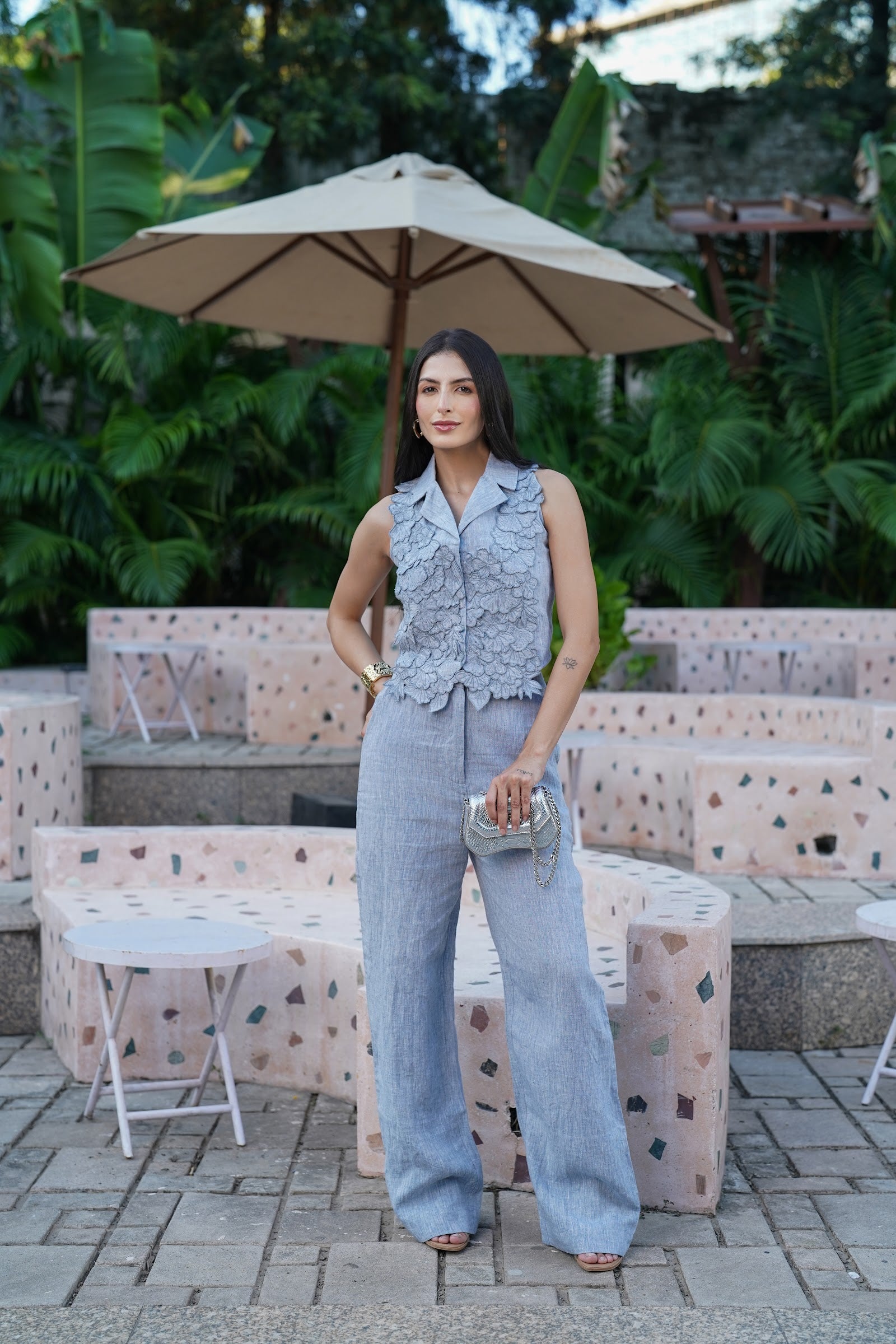 Lune Muted Blue Vest 1