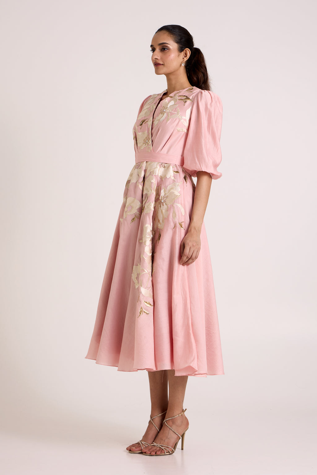 Ice Pink Saira Circular Midi Dress — MADDER MUCH