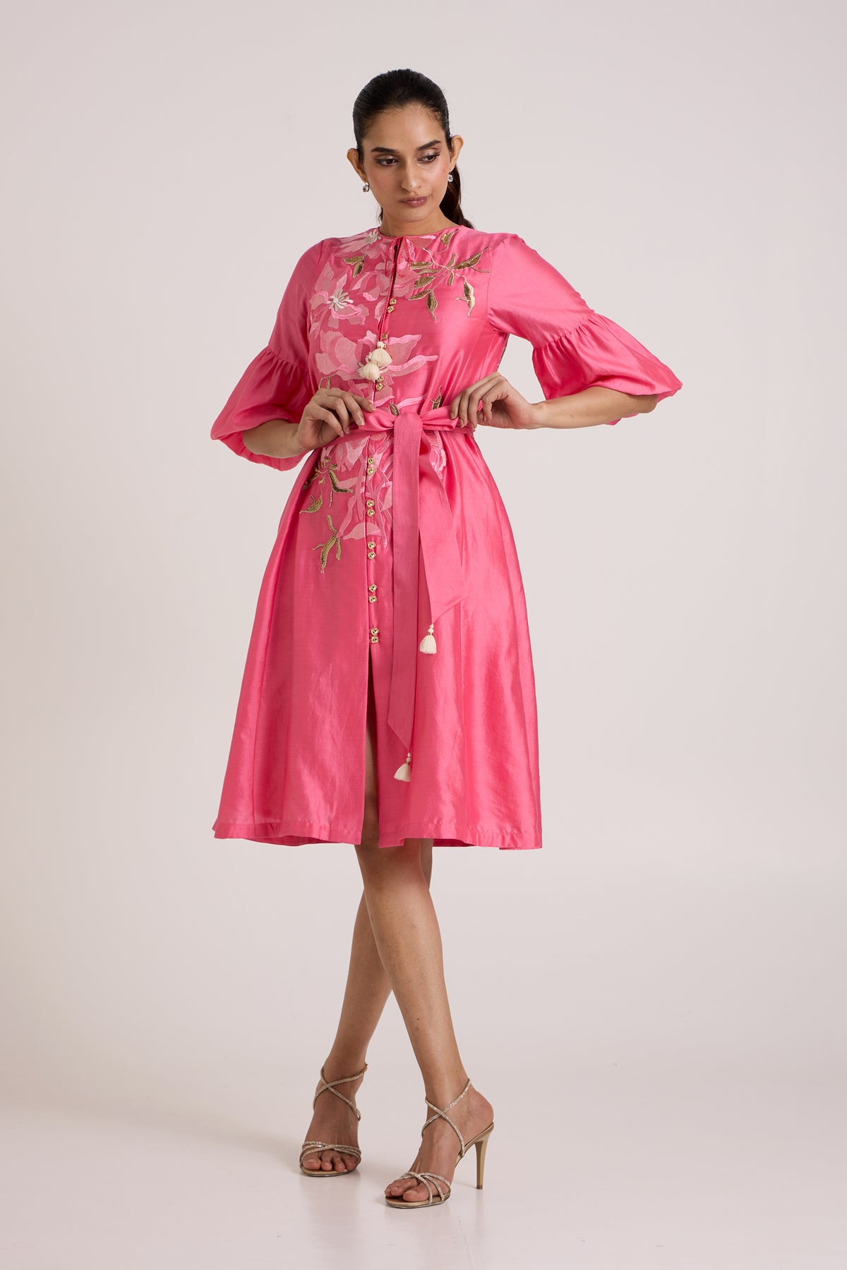 Jay Pink Delphi Midi Dress — MADDER MUCH