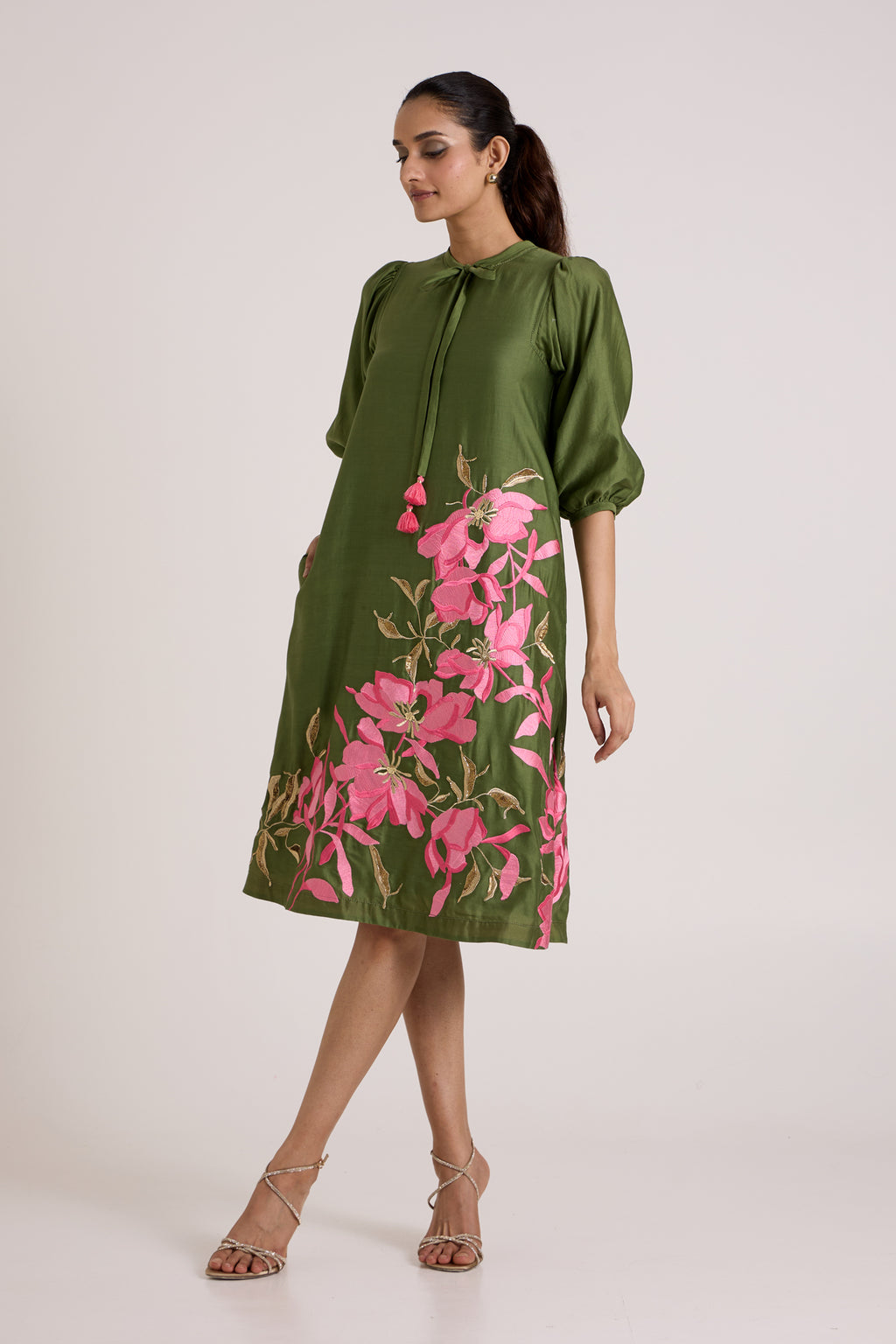 Olive Vinny Midi Dress — MADDER MUCH