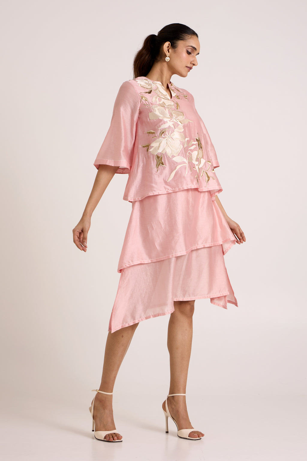 Ice Pink Quinn Terraced Dress — MADDER MUCH