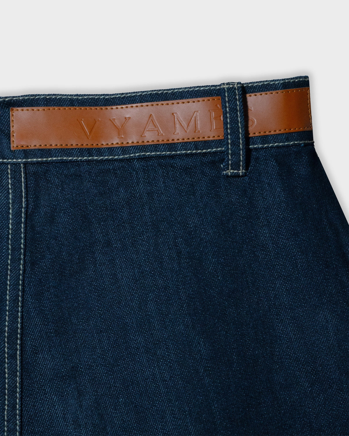 MODERN CHAUPAR HIGH WAISTED DENIM SHORTS