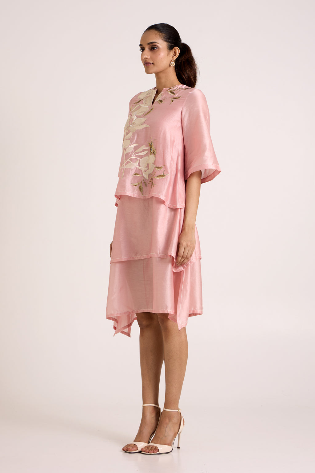 Ice Pink Quinn Terraced Dress — MADDER MUCH