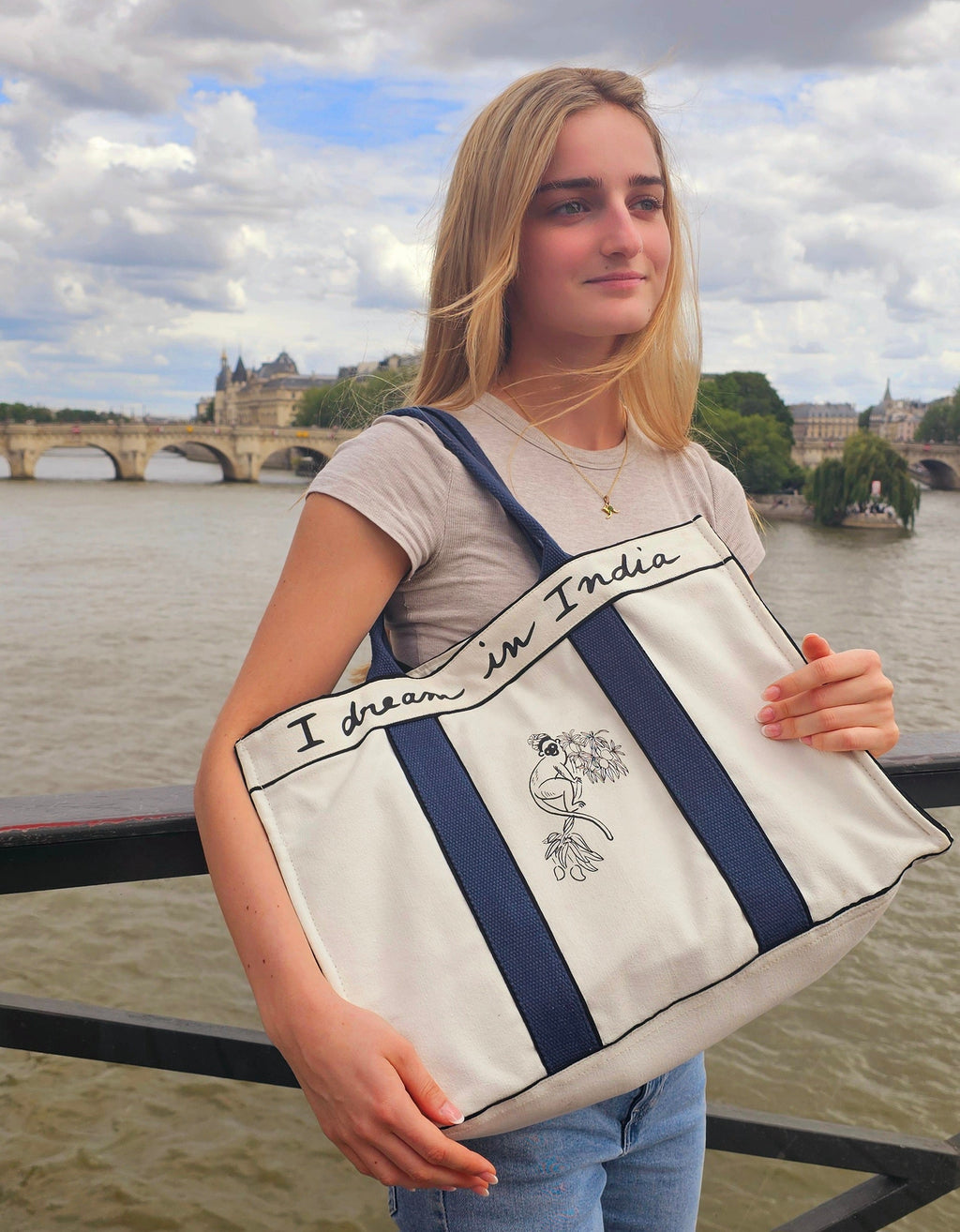 The India Tote - Jodhpur Blue