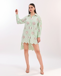 Amor Floral Shirt Dress - Green