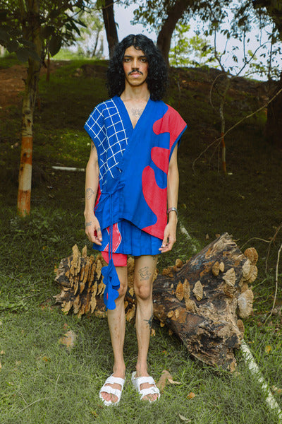 KETCHUP KIMONO TOP - MULTICOLOUR