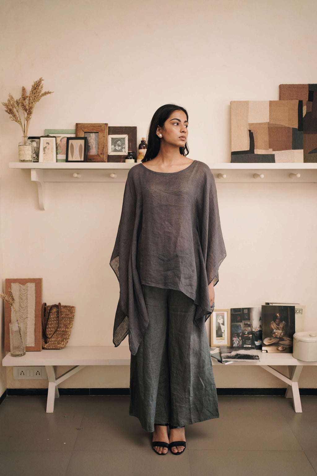 KAFTAN OVERLAY - CHARCOAL