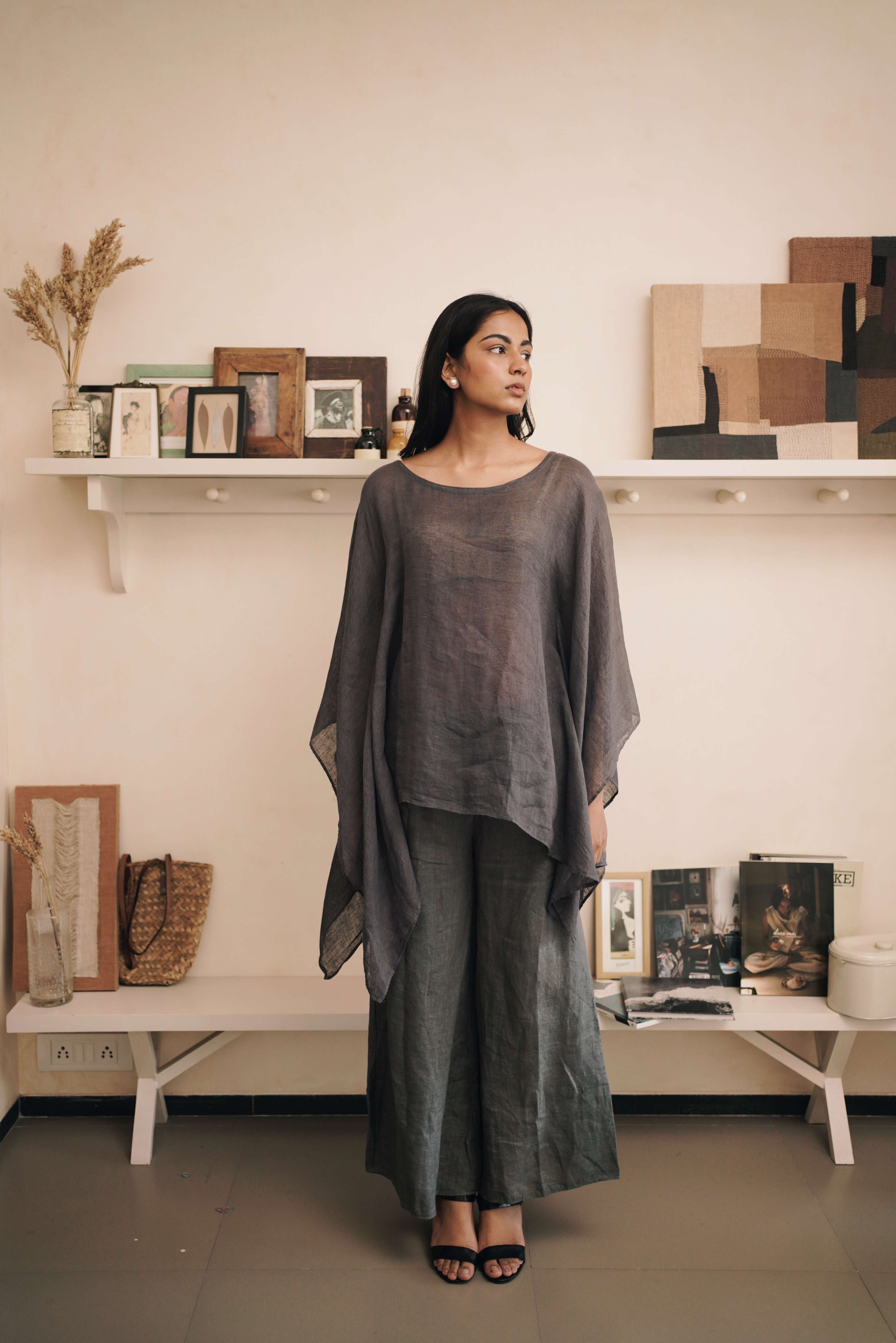 KAFTAN OVERLAY - CHARCOAL