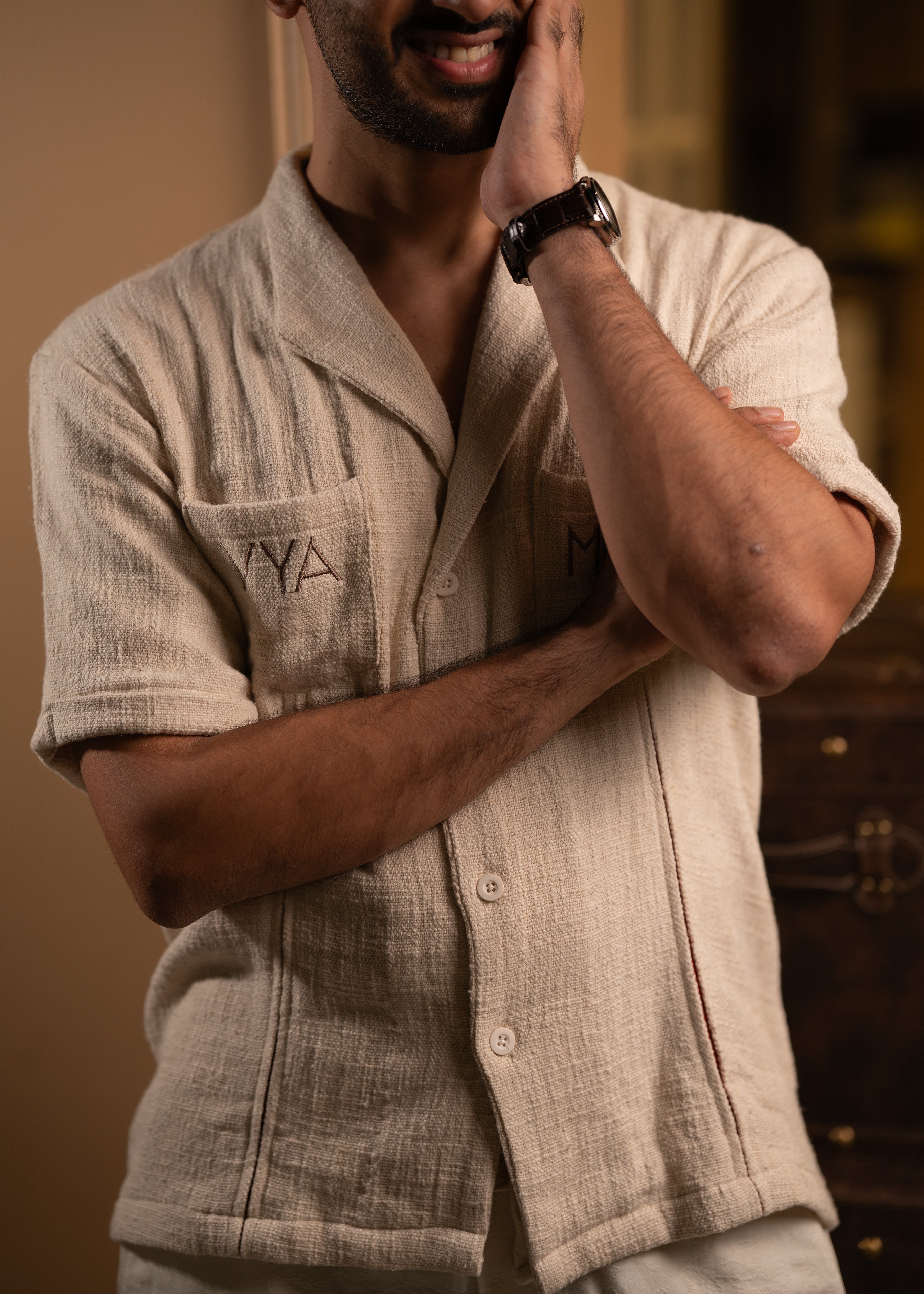 GRAINLINE SHIRT IN LOOM SLUB COTTON