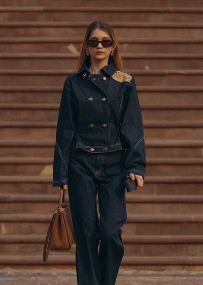 Modern chaupar denim jacket