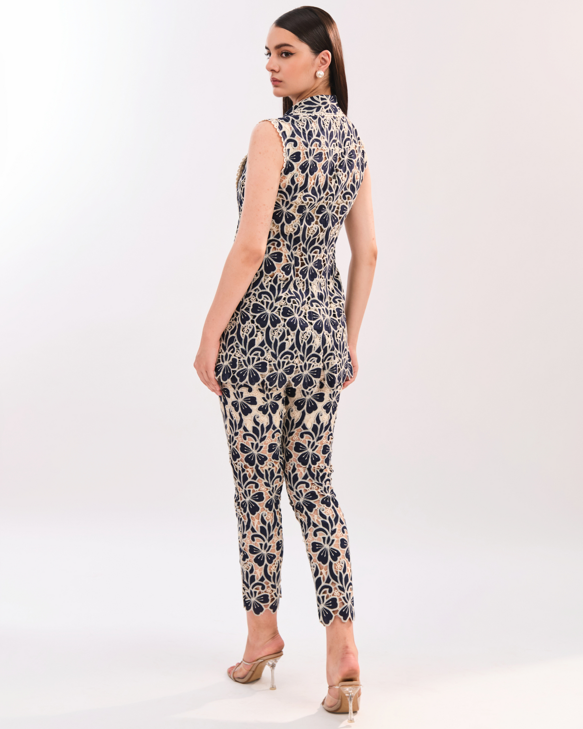 Sue Floral Top Blue