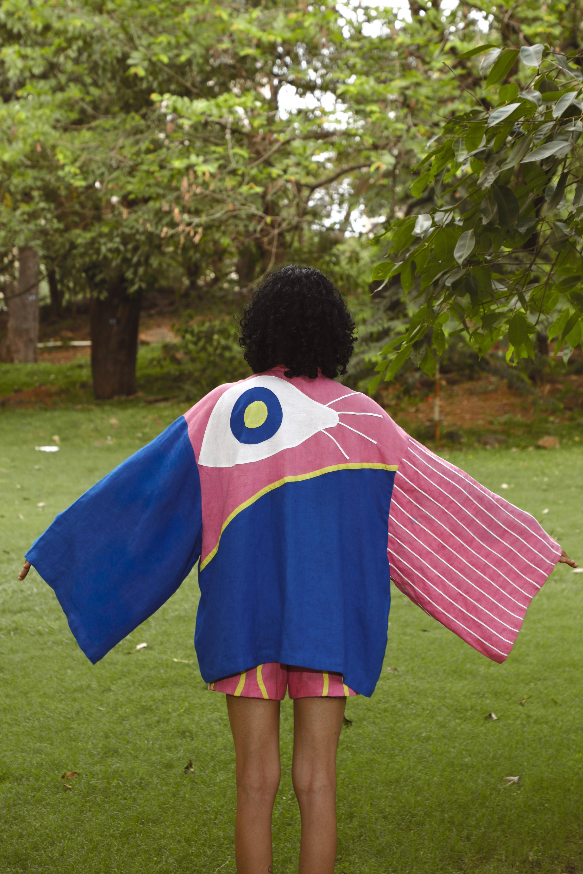 WINK WINK KIMONO TOP - MULTICOLOUR