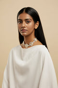 Polki Dot Necklace Silver