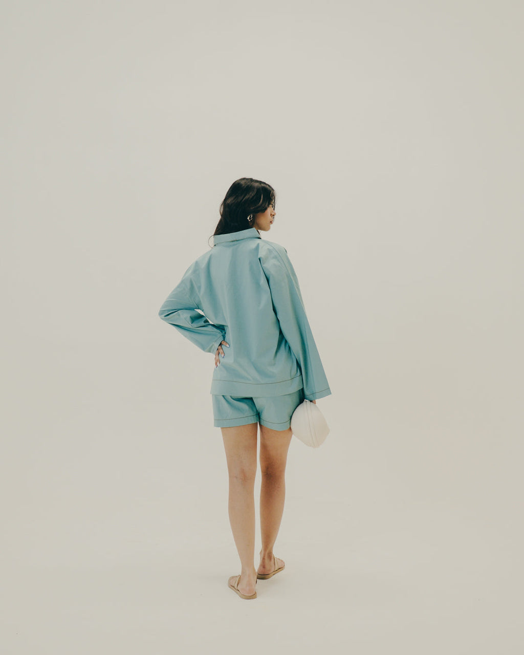 Aqua Blue Shorts Set
