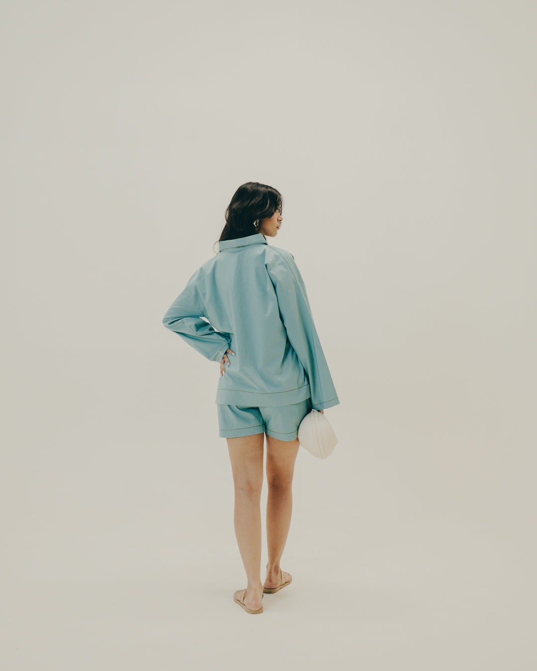 Aqua Blue Shorts Set