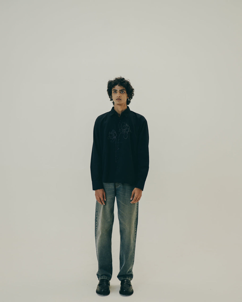 Black Embroidered Shirt