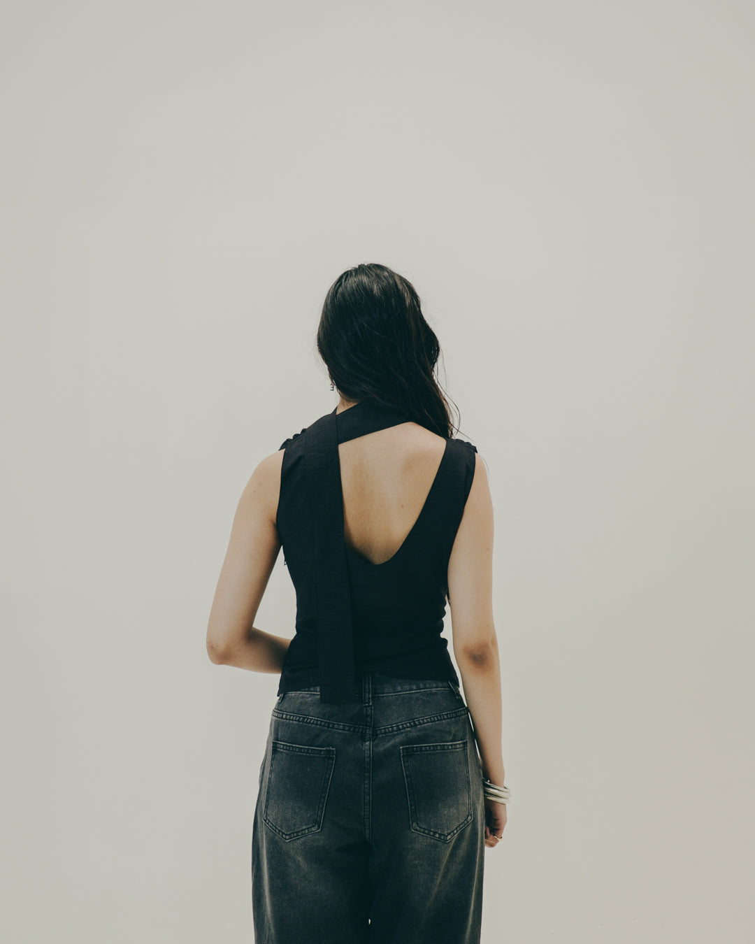 Noir Drape Top