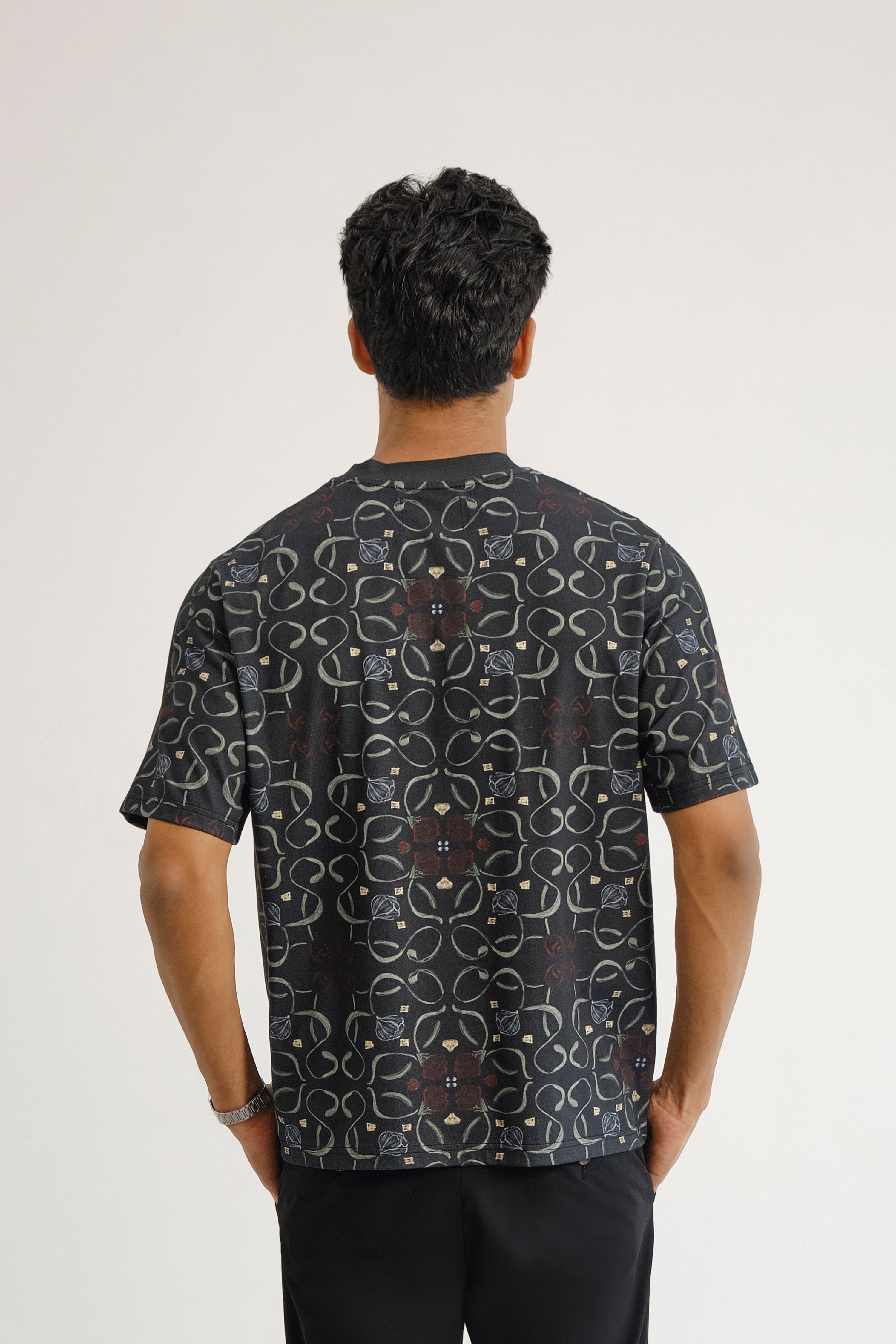 Printed Botanic Jali  T-shirt
