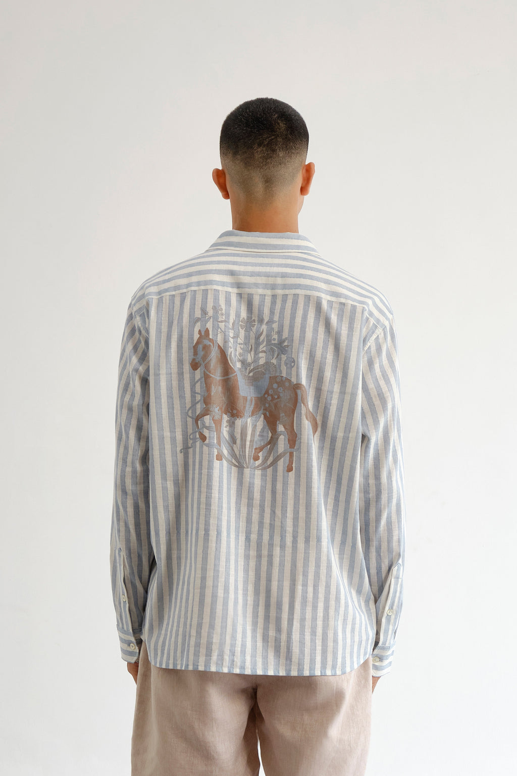 Botanical Horse Stripes Shirt