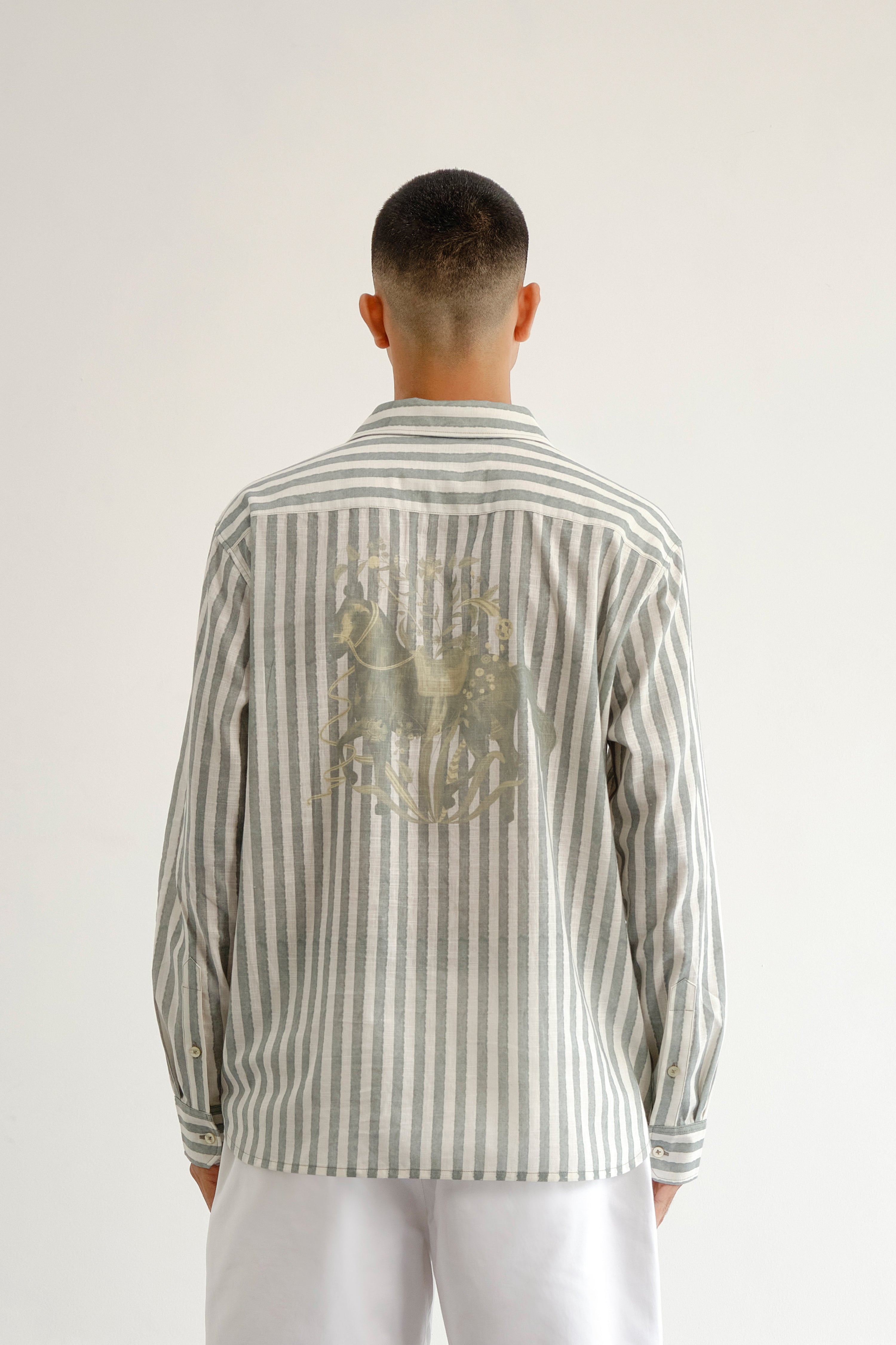 Botanical Horse Stripes Shirt