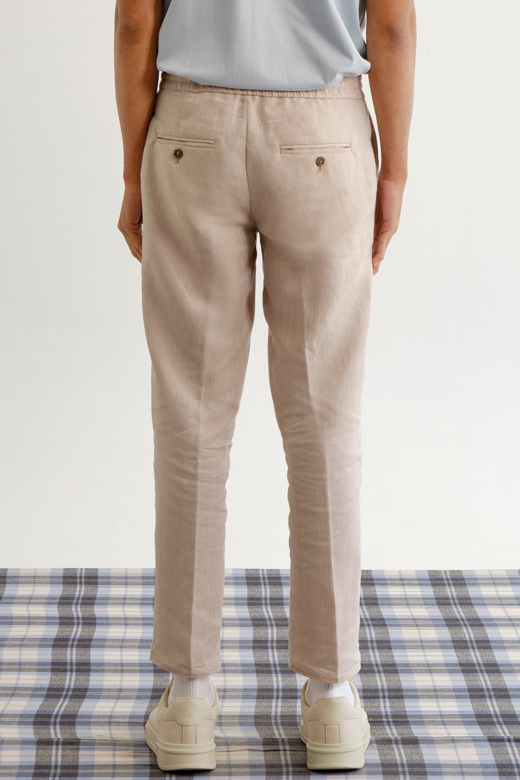 Elasticated Linen Trousers
