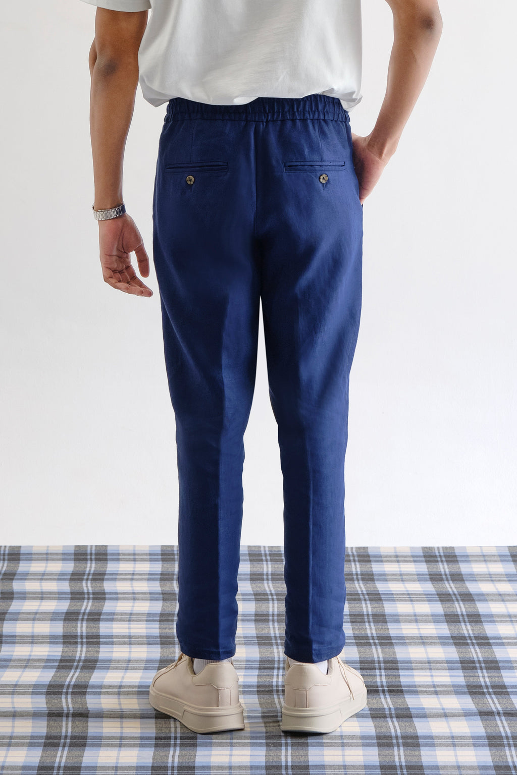 Elasticated Linen Trousers