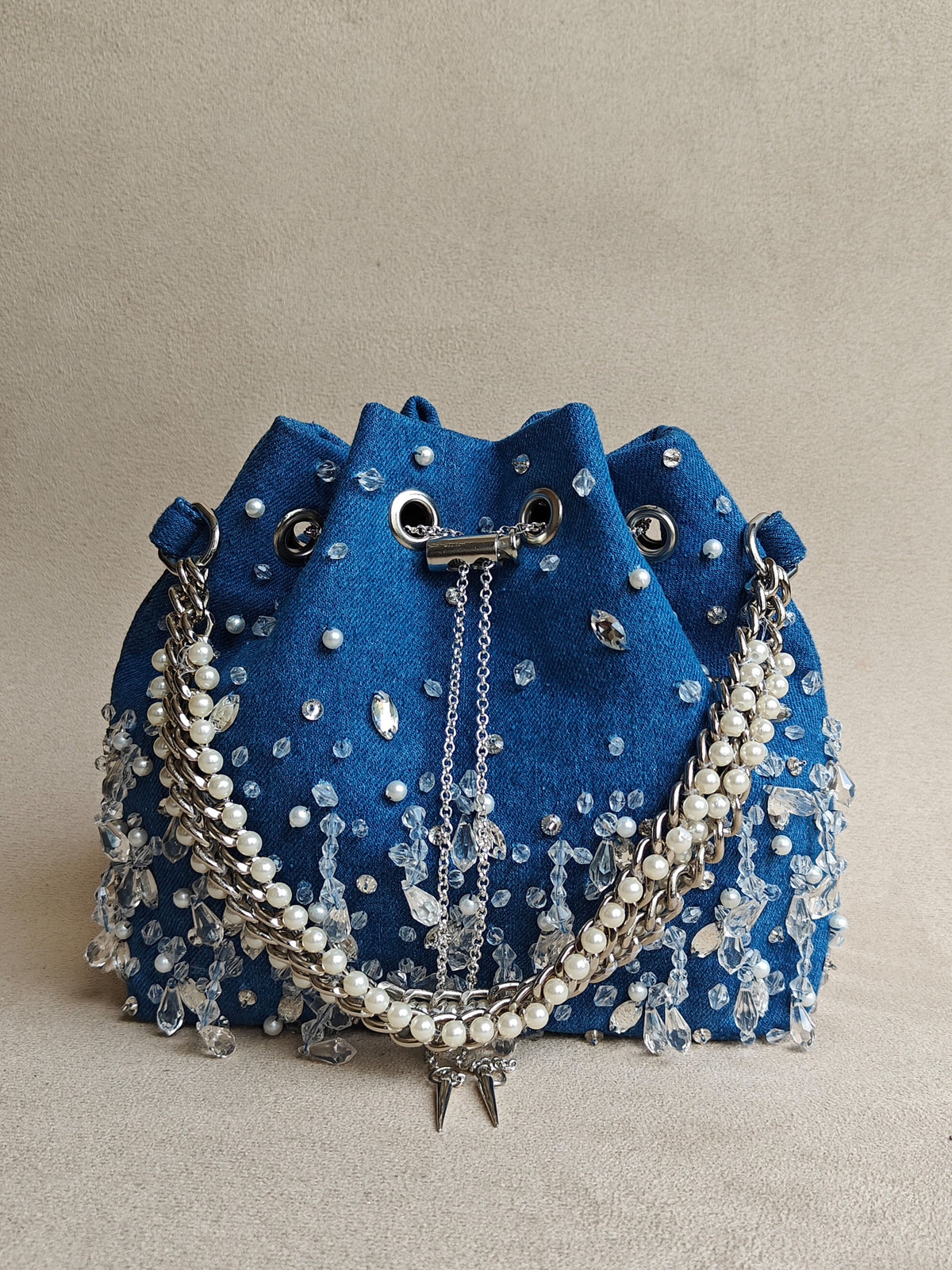 Denim Bucket Bag — the-curated-collective-in, The Curated Collective