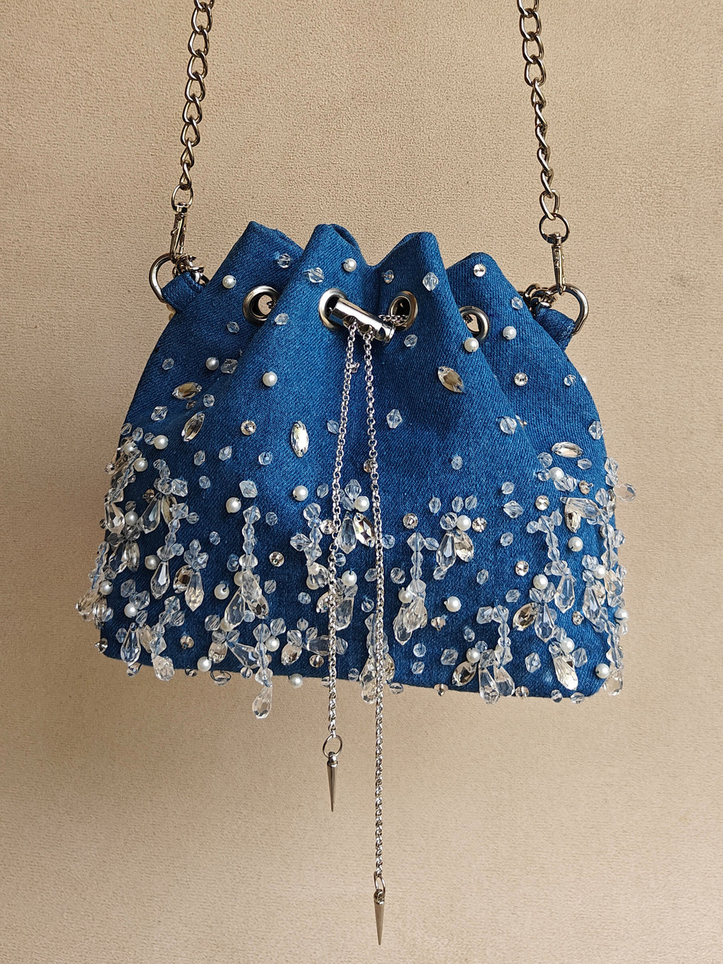 Denim Bucket Bag