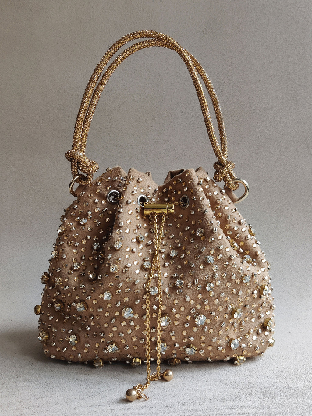 Starry Bucket Bag in Gold