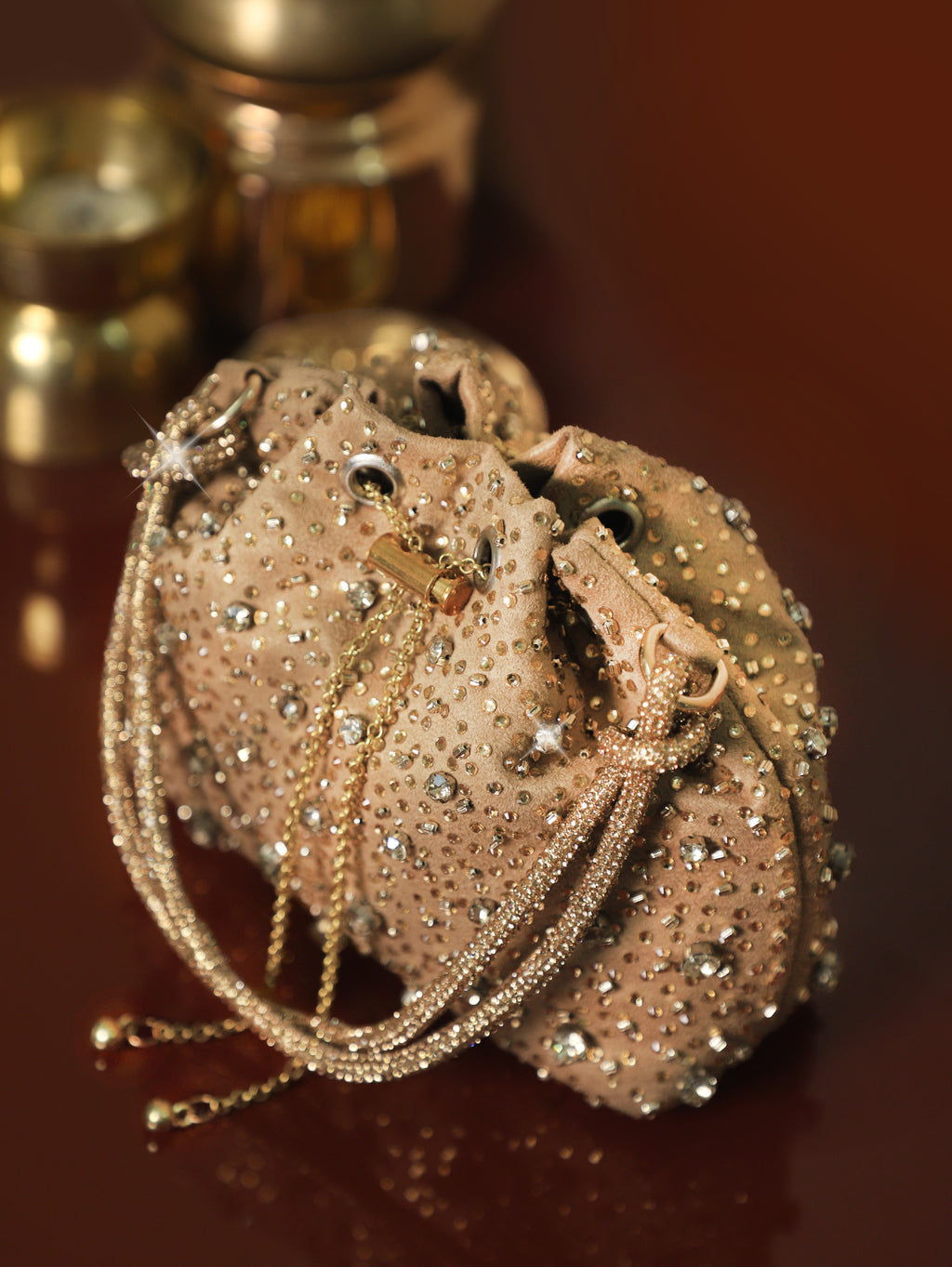 Starry Bucket Bag in Gold