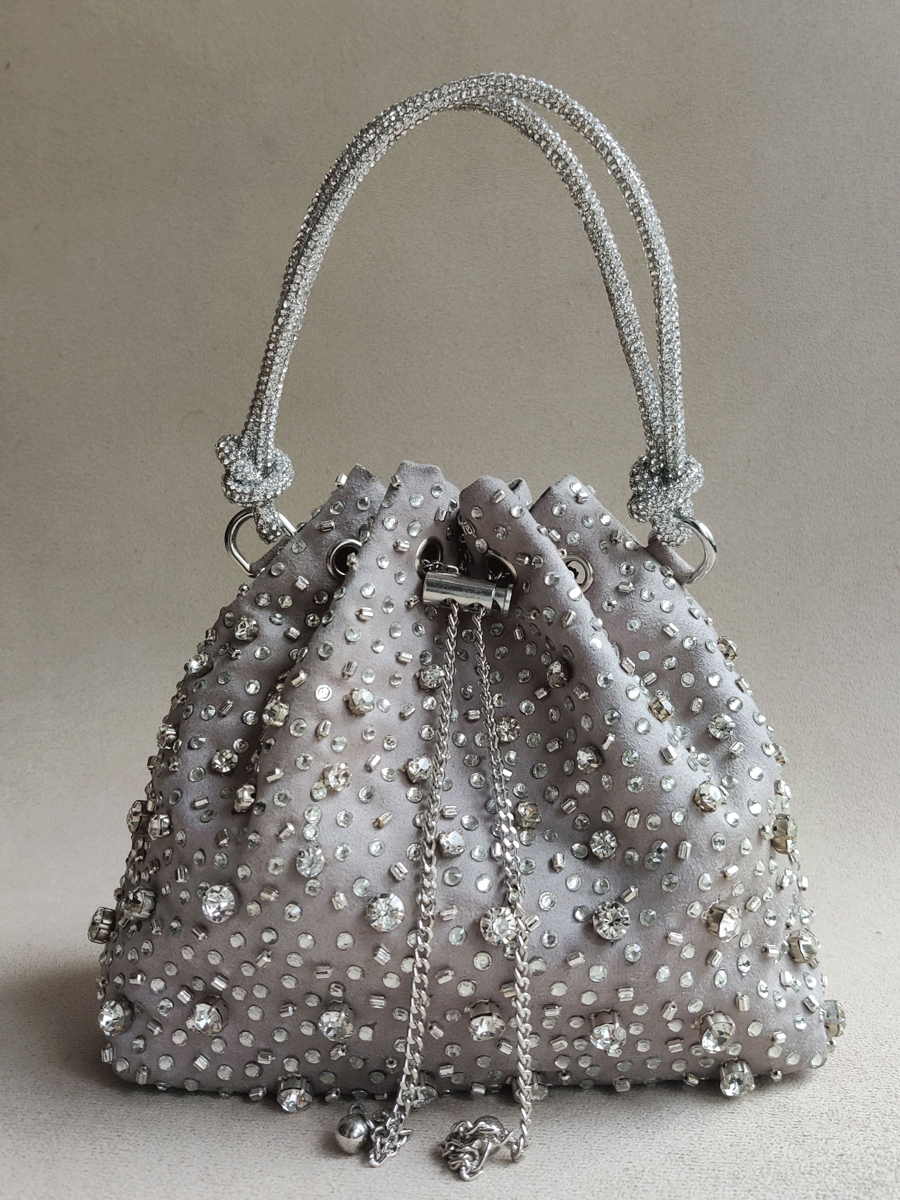 Starry Bucket Bag in Silver