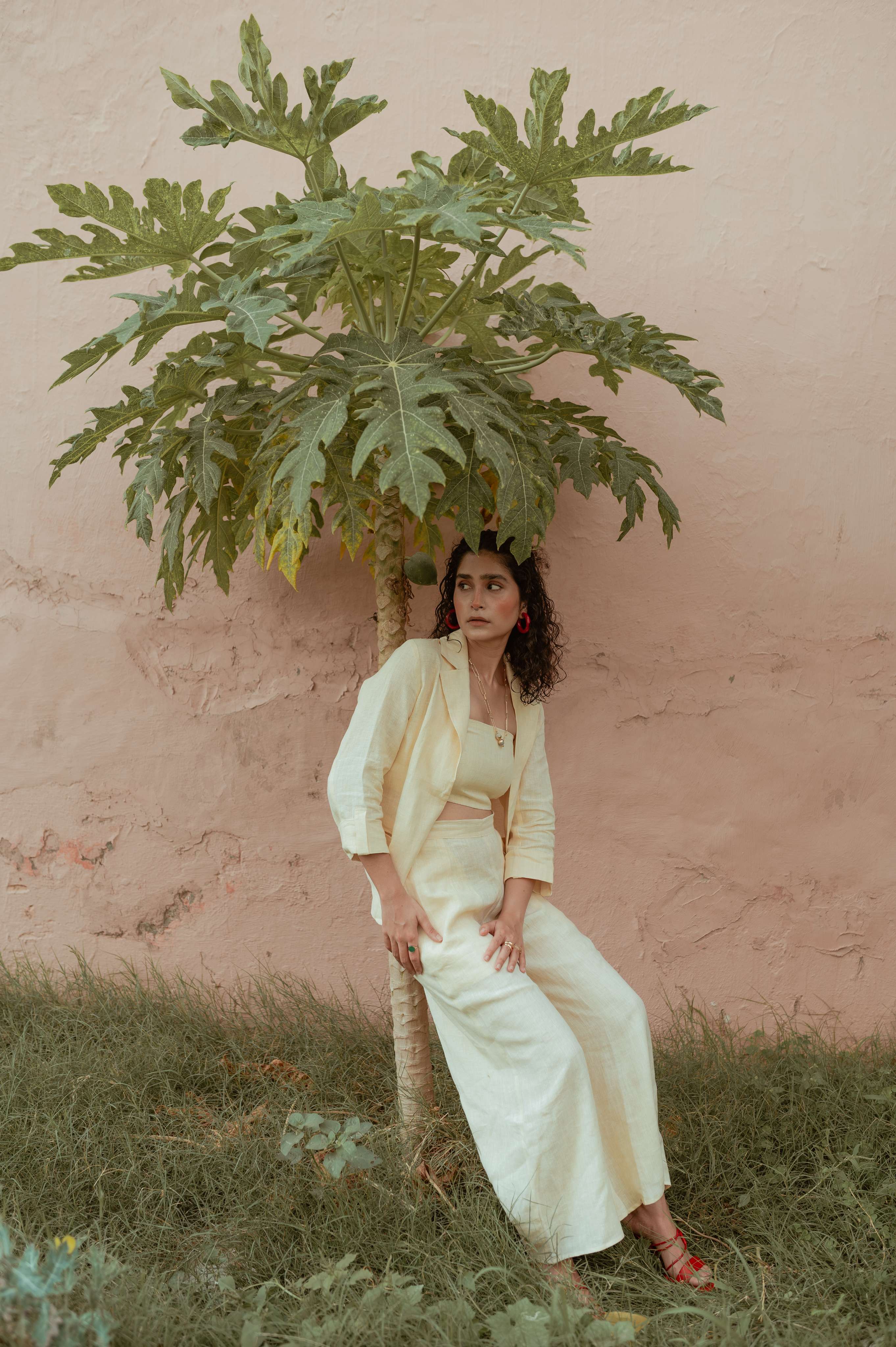 SOLID BLAZER - BUTTERUP