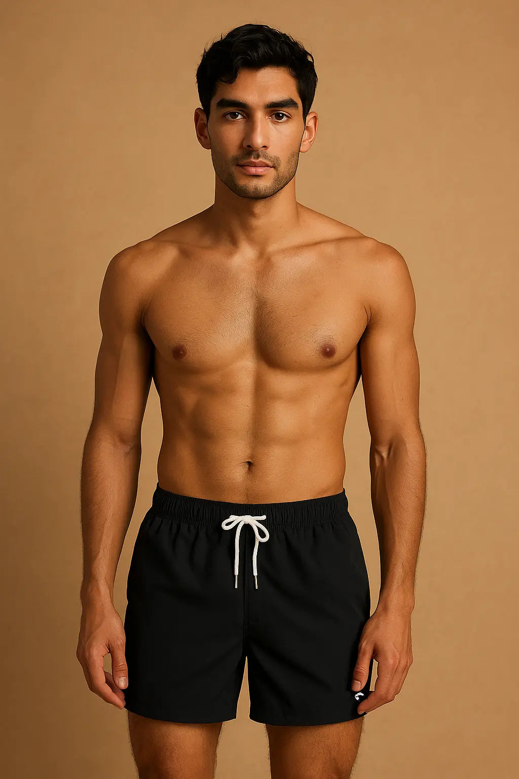Men's Swim Shorts - Borne Black view 2 — SHOREBORNE, The Curated Collective