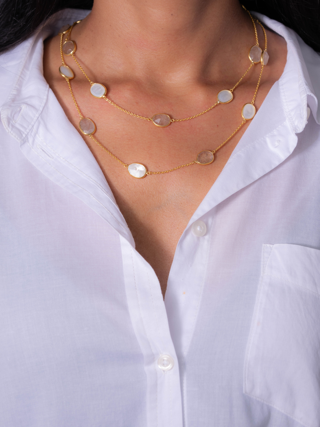 Mother of pearl Vera Link  Chain