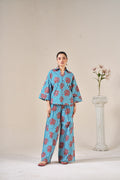 Cotton Oversized Buttoned Shirt with Pants