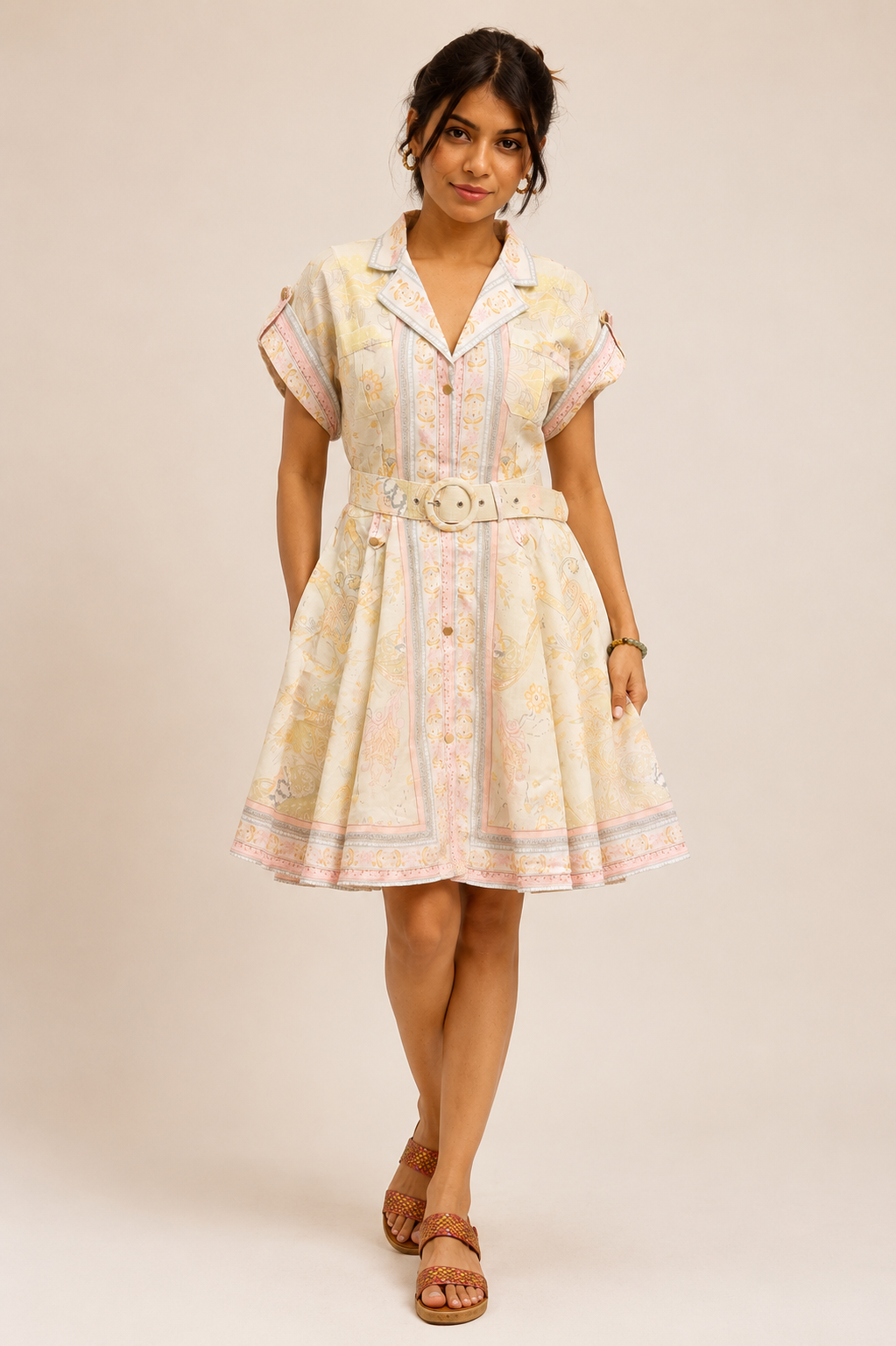 Meadow Muse Dress - Sage & Pink