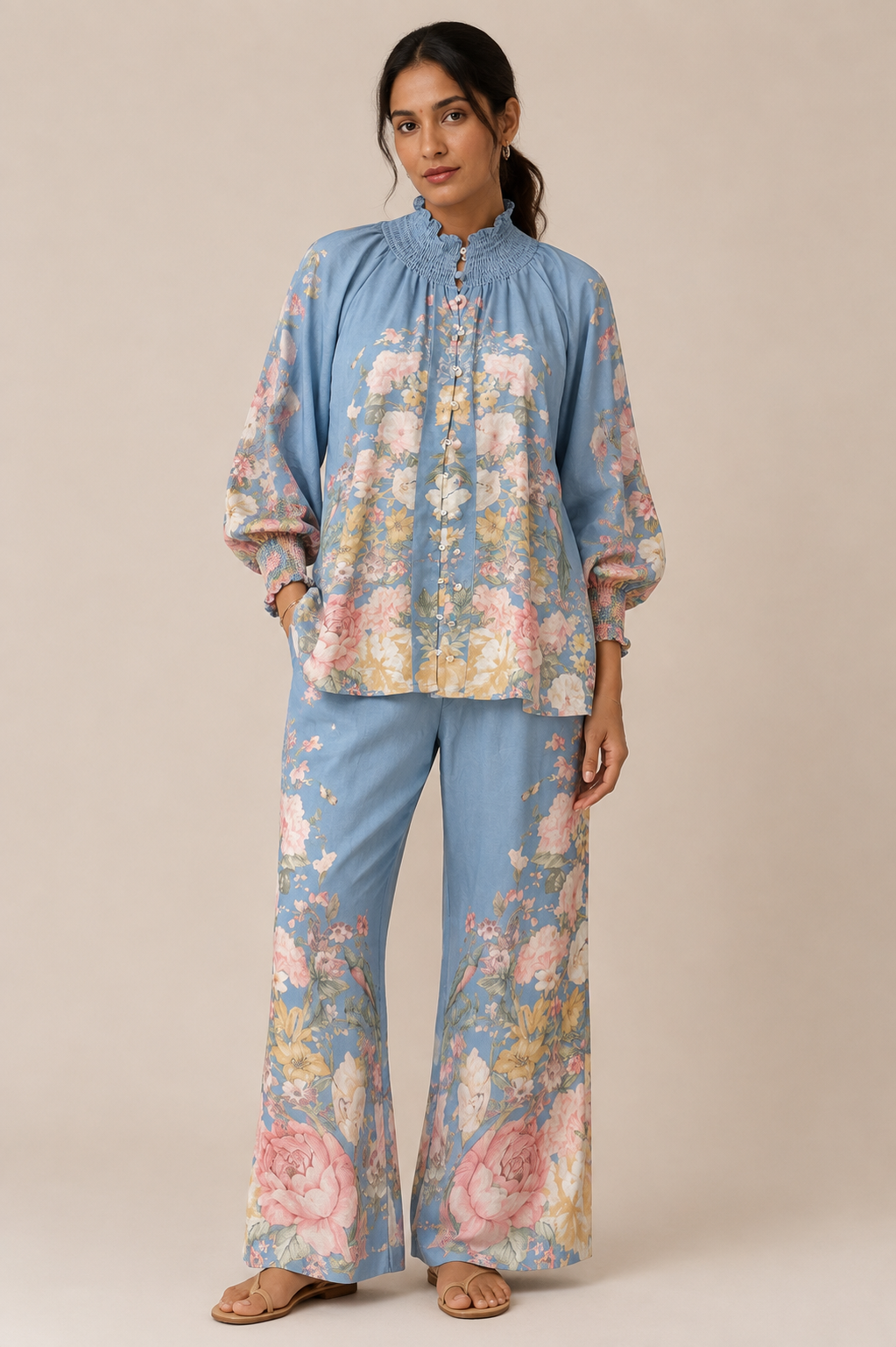 Azure Bloom Co-Ord Set
