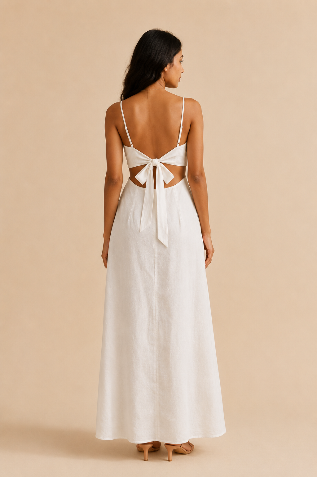 The Petal Tie-Back Maxi Dress
