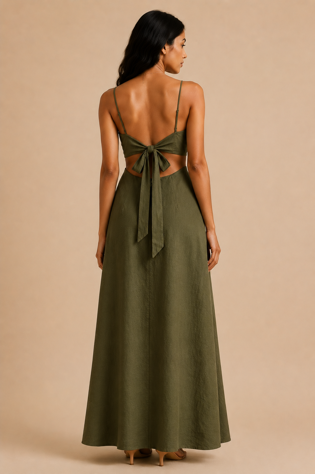 The Petal Tie-Back Maxi Dress