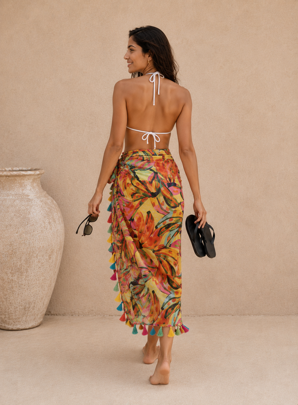 Banana Bloom Tassel Sarong
