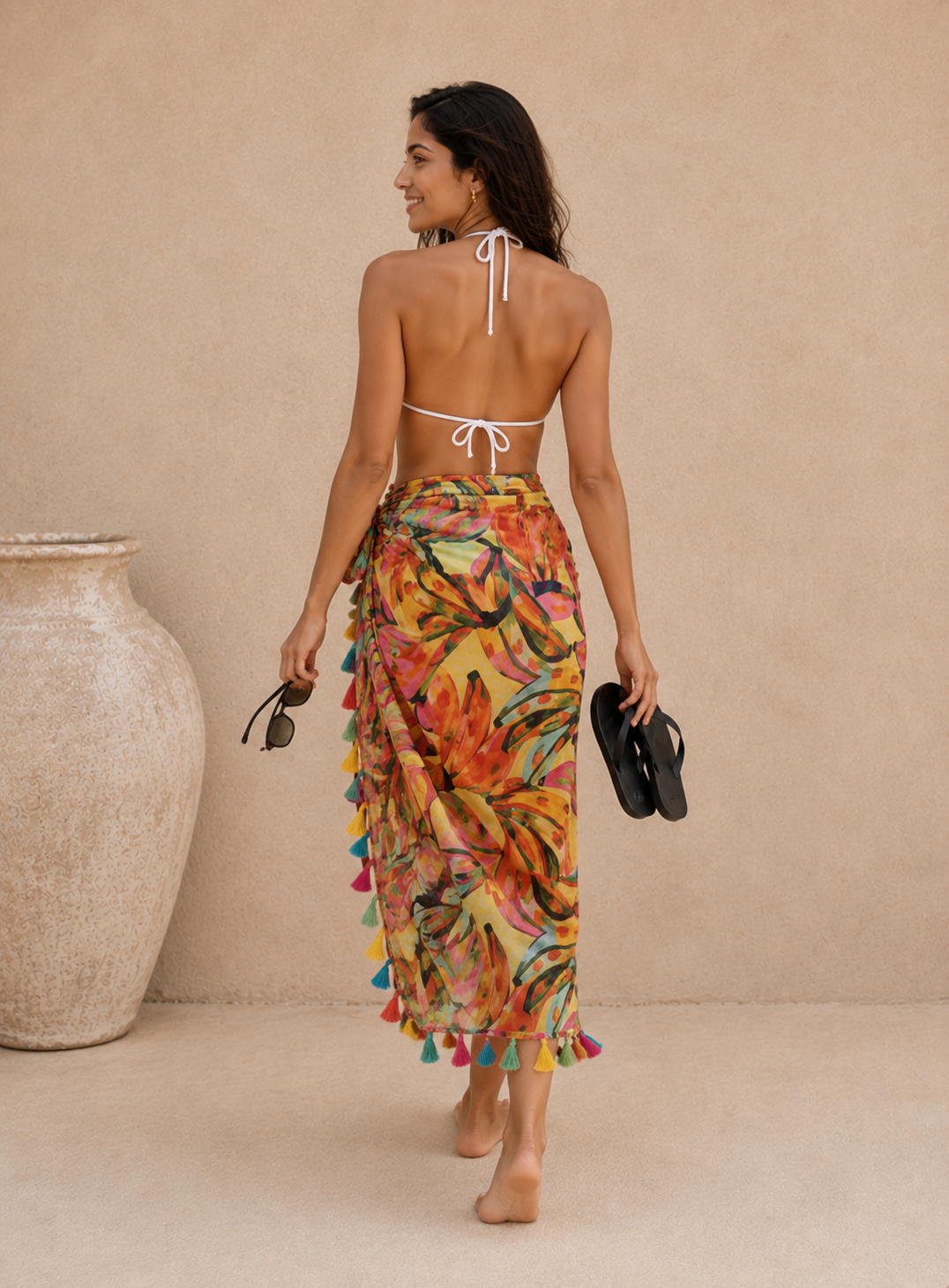 Banana Bloom Tassel Sarong