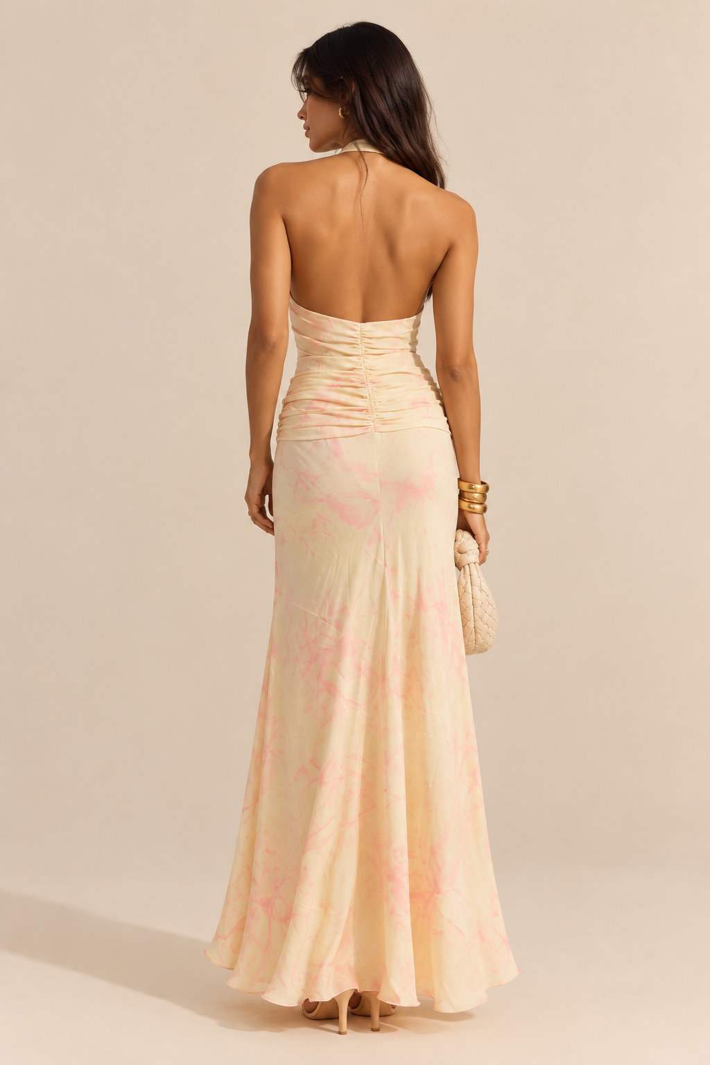 Sorbet Haze Halter Maxi Dress