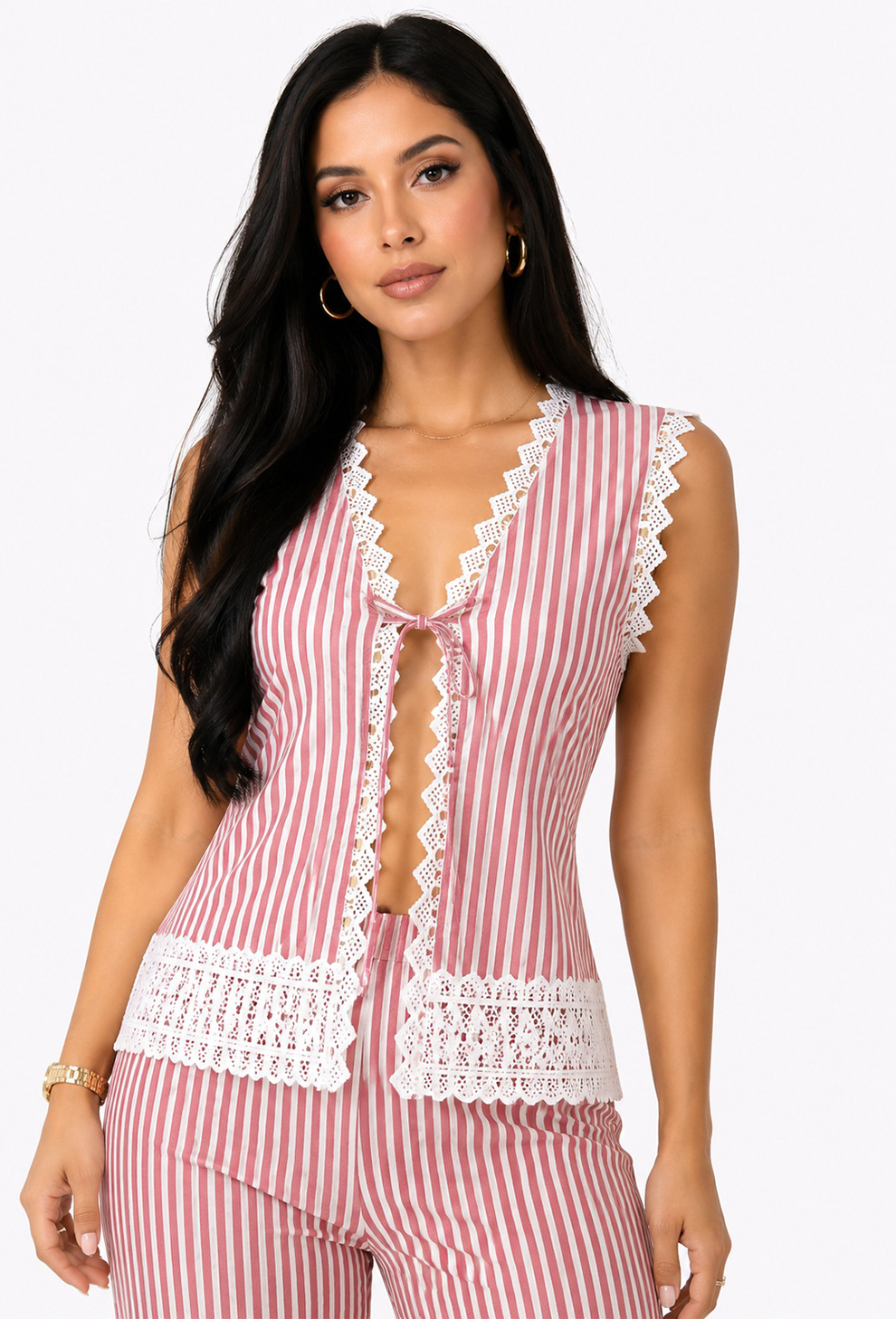 Stripes Cotton Lace Co-ord Set — NOYO INDIA - Fashion Brand, The Curated Collective