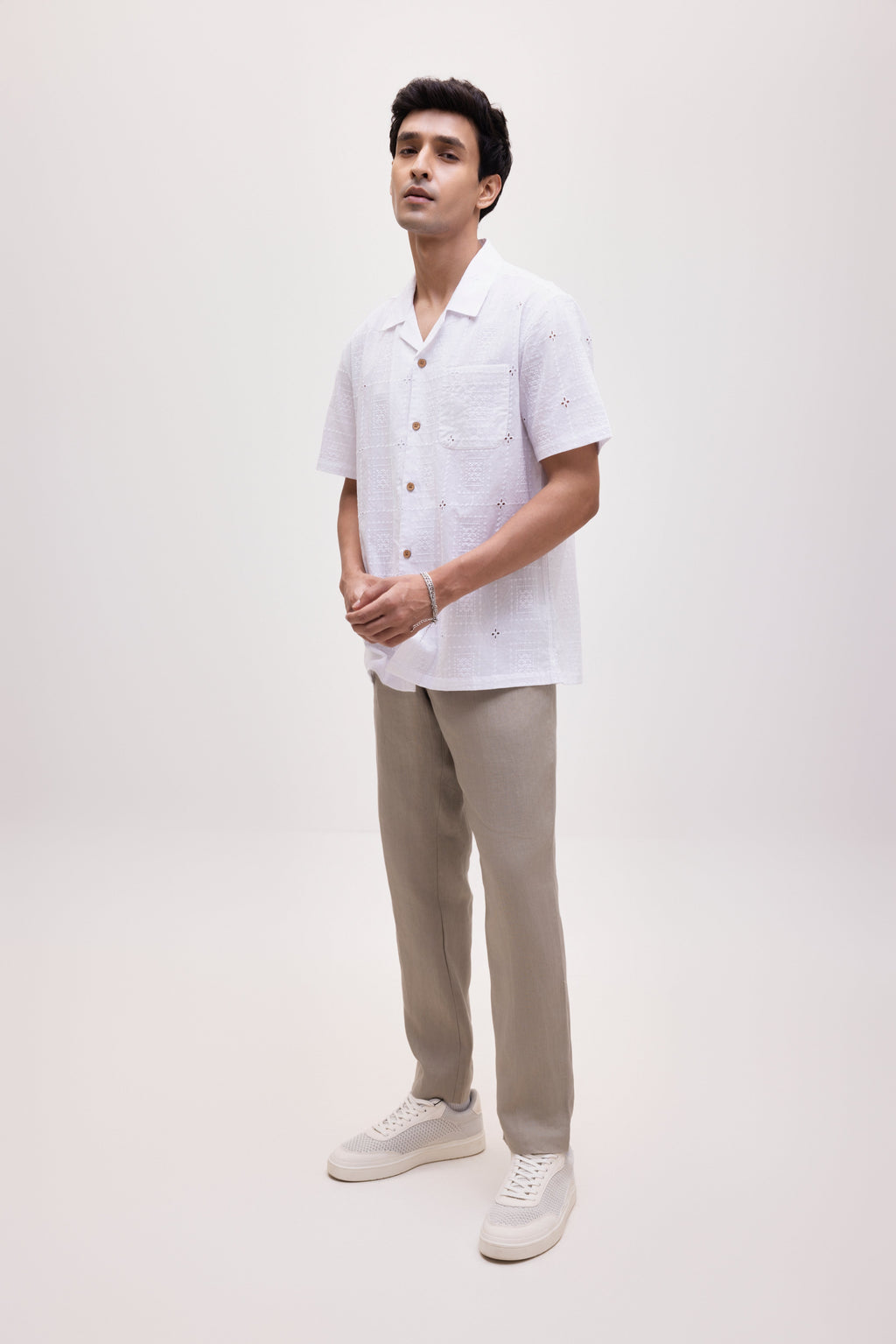The Sienna Camp Shirt - White