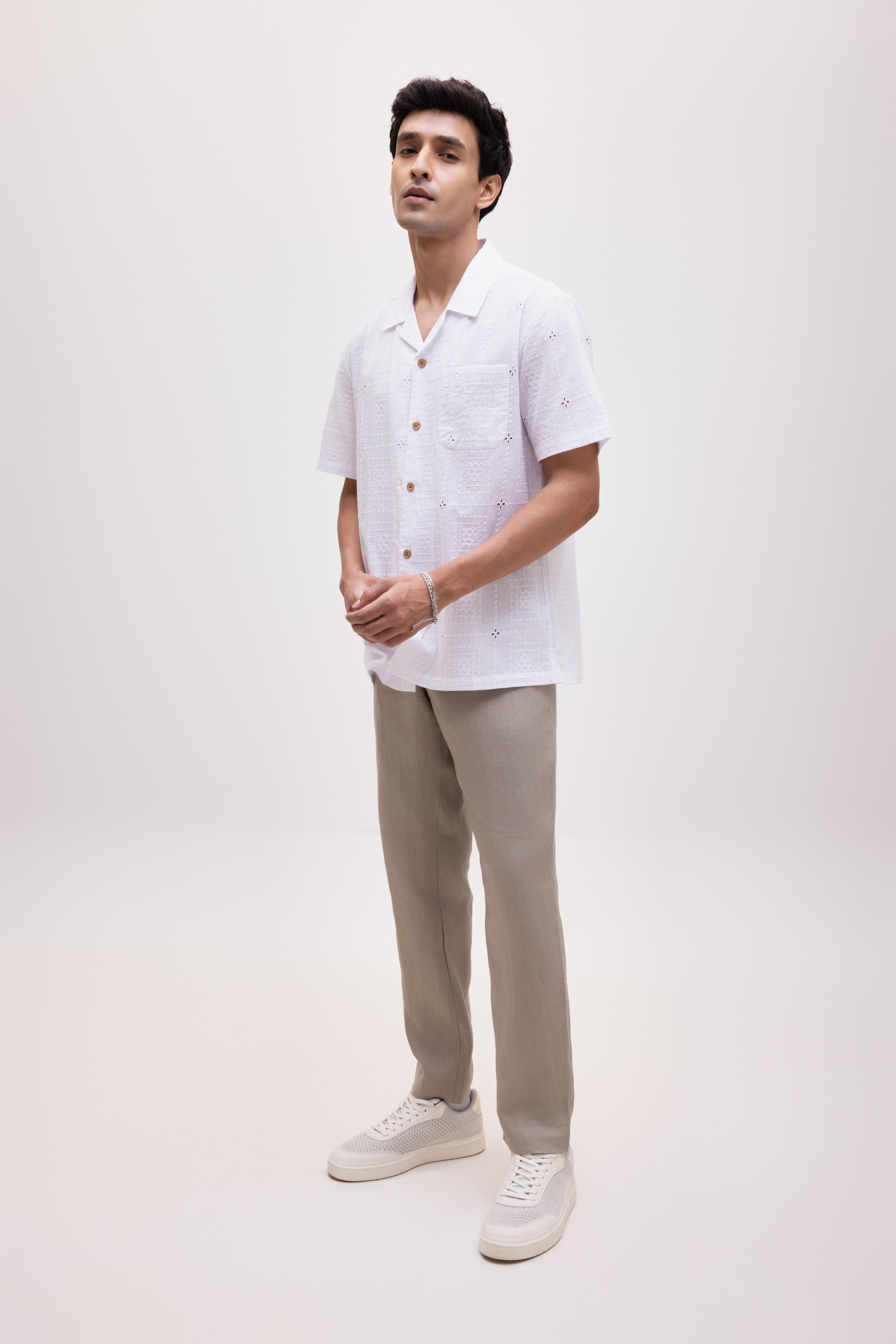 The Sienna Camp Shirt - White