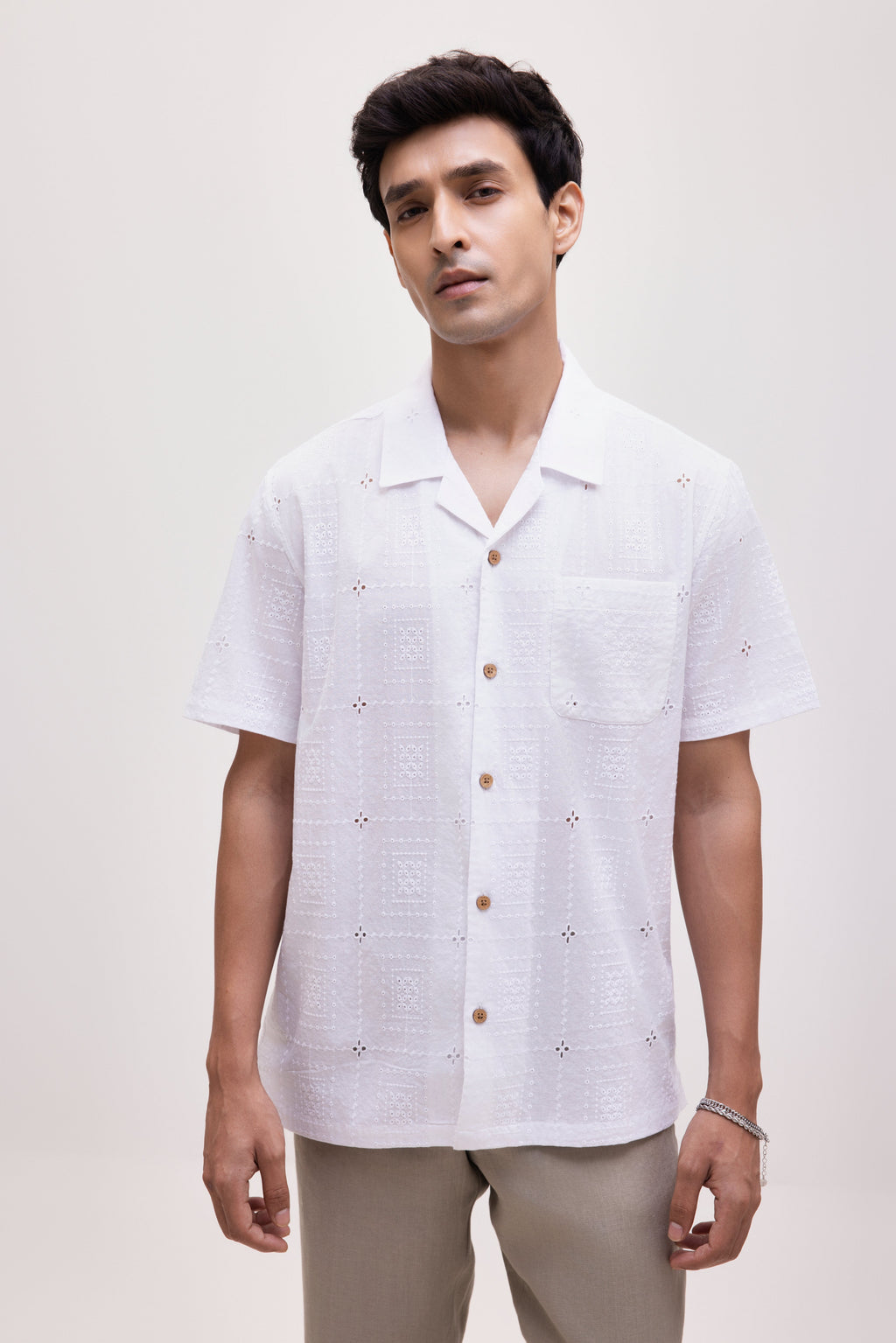 The Sienna Camp Shirt - White