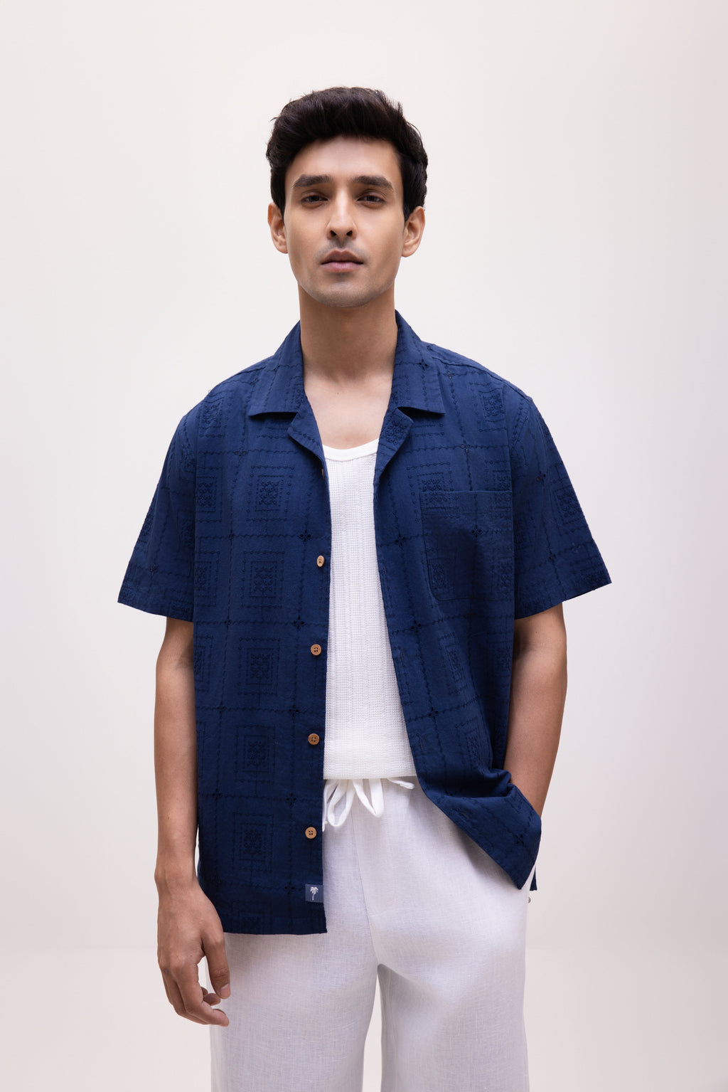 The Sienna Camp Shirt - Navy