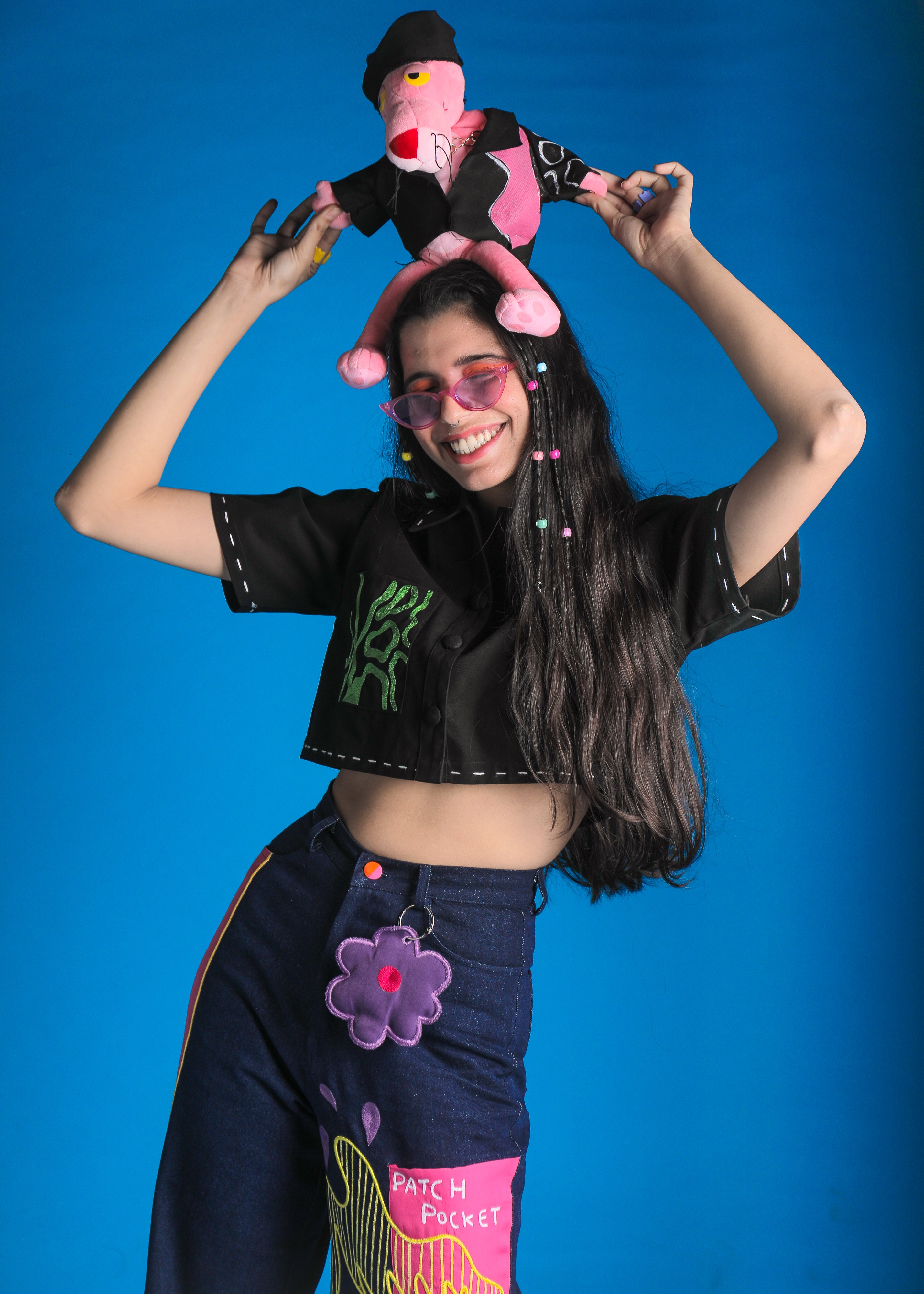 GREEN CURRY CROP JACKET - MULTICOLOUR