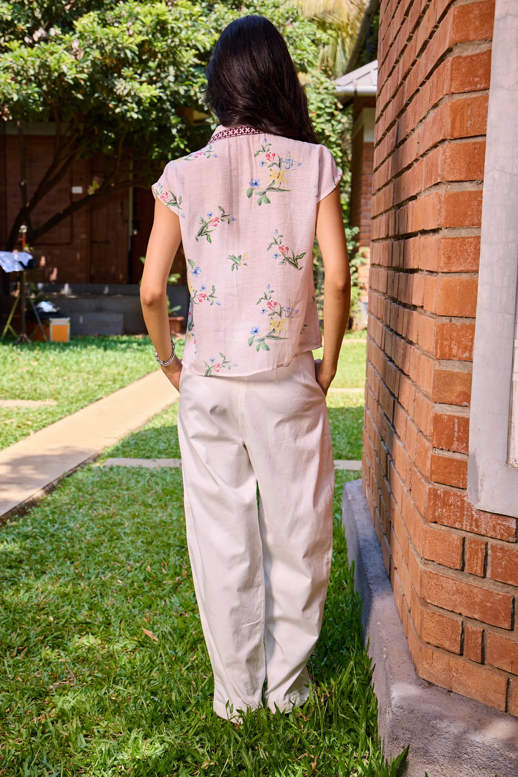 Camisa Floral Rosada